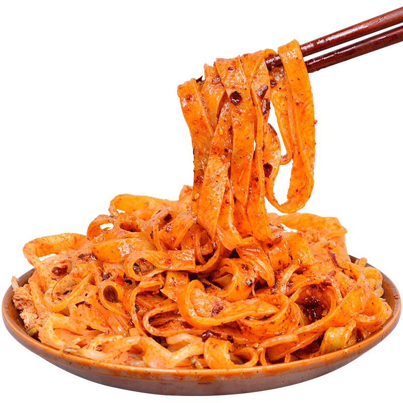 良呈美西安凉皮香辣宝鸡岐山擀面皮速食陕西特产凉皮真空袋装280g
