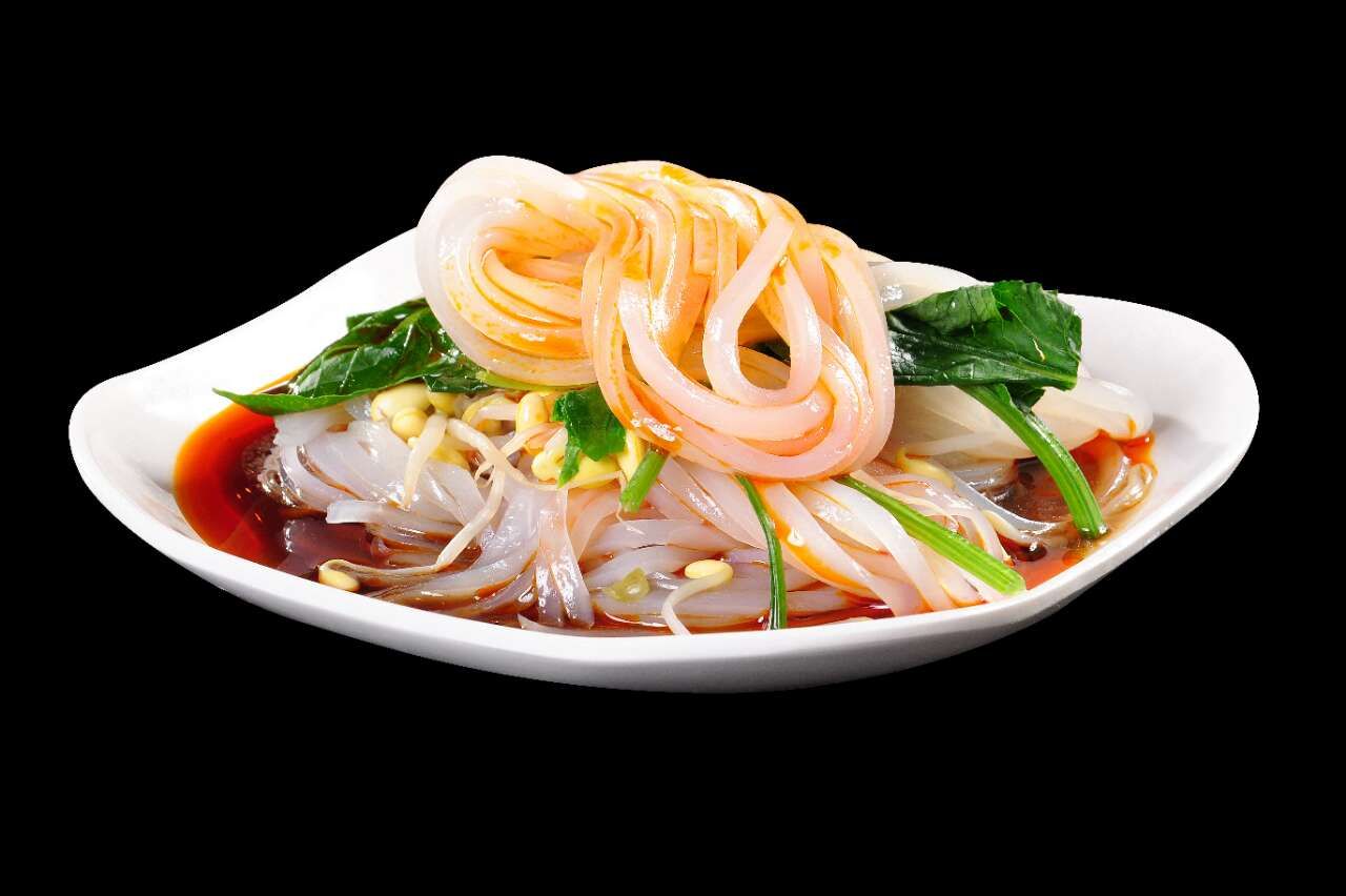 美味的凉皮|牛口水的饸饹